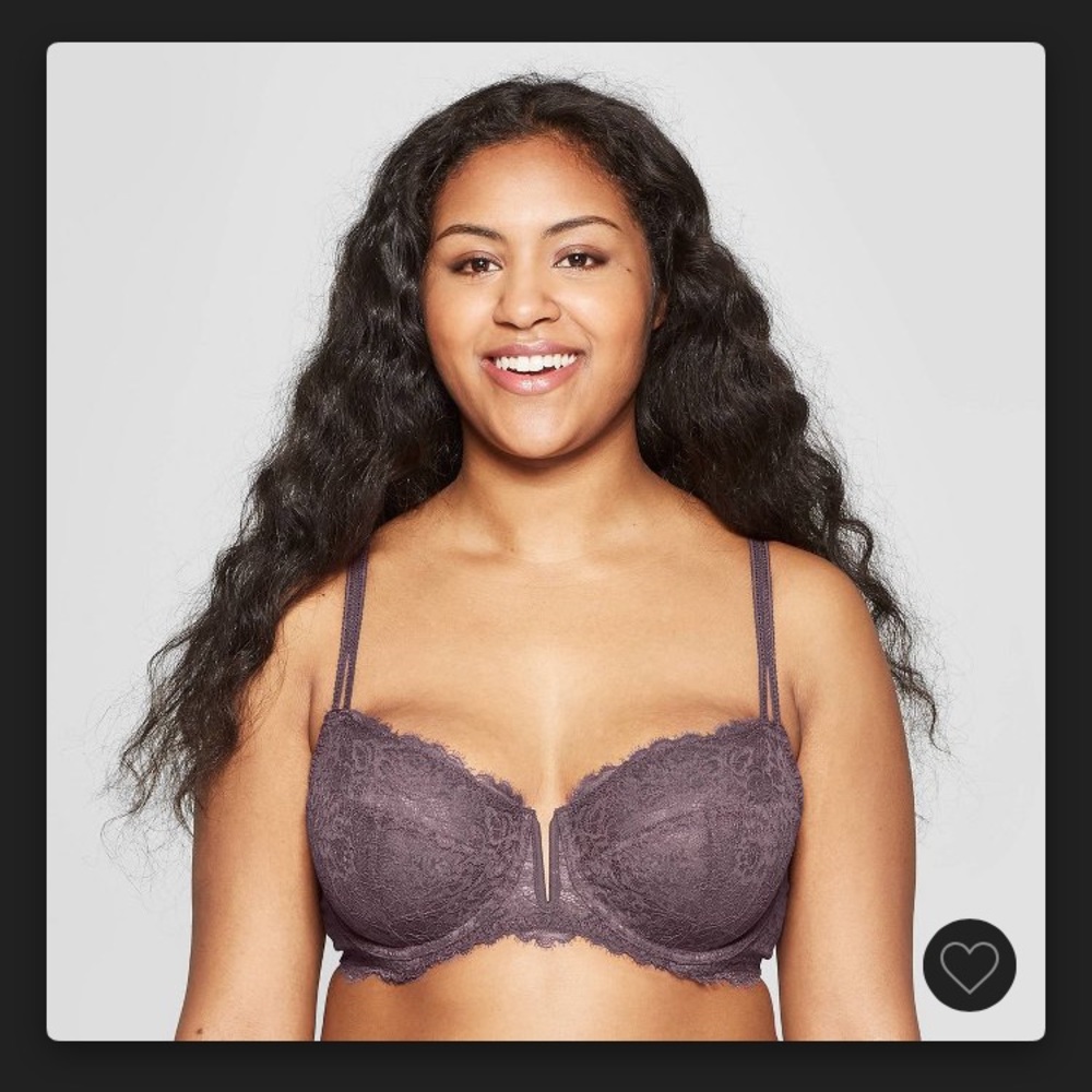 NWT Auden Unlined Lace Balconette Bra - 36DD